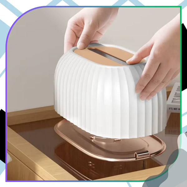 Servetėlių dėžutė balta PVC, moderni TP183