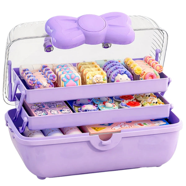 3 lygių violetinis dėklas-organizatorius mergaitei TP160