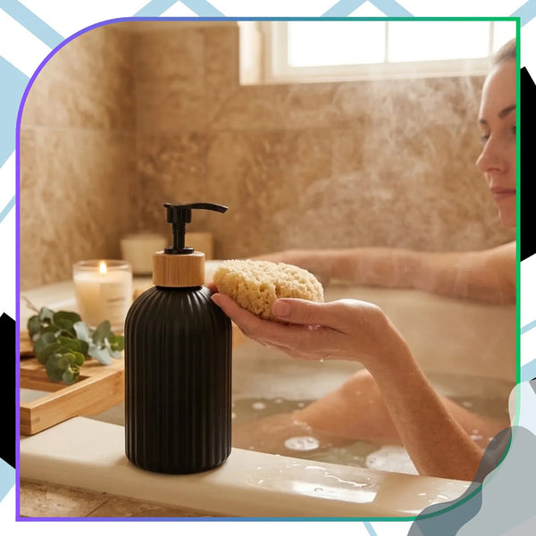 Skysto muilo dozatorius juodas PVC 500 ml E31