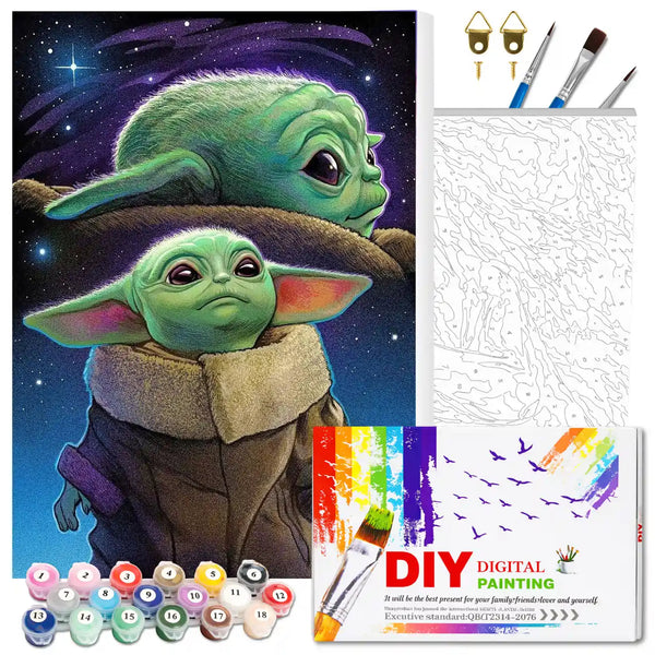 Tapyba pagal numerius su rėmu 40 x 50 cm „Kosminis vaikas“ TP20