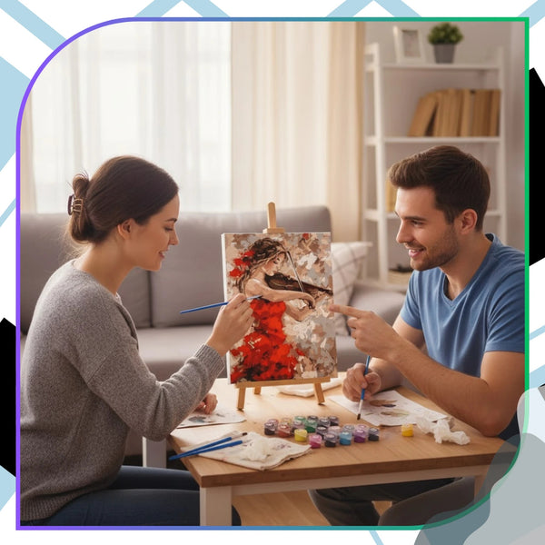 Tapyba pagal numerius su rėmu 40 x 50 cm „Skripininkė“ TP1