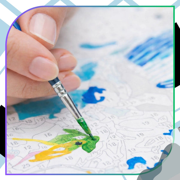 Tapyba pagal numerius su rėmu 40 x 50 cm „Spalvotas kačiukas su drugeliu“ TP40