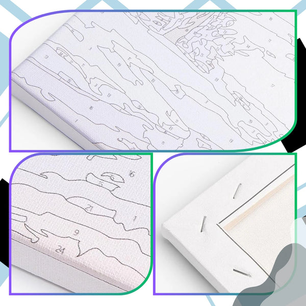 Tapyba pagal numerius su rėmu 40x50 cm „Saulėlydis prie ežero“ TP46