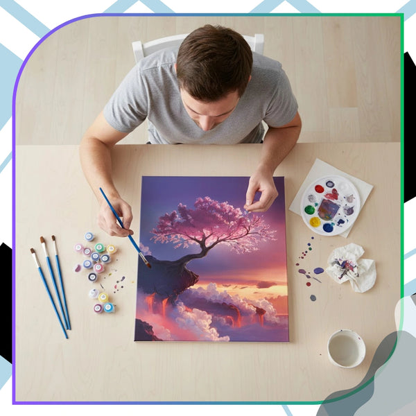 Tapyba pagal numerius su rėmu 40 x 50 cm Sakura TP4
