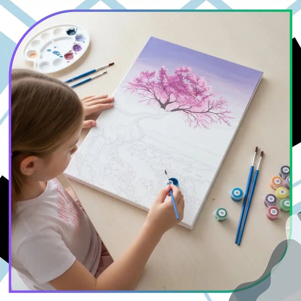 Tapyba pagal numerius su rėmu 40 x 50 cm Sakura TP4
