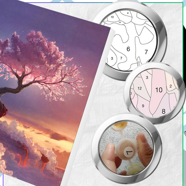 Tapyba pagal numerius su rėmu 40 x 50 cm Sakura TP4