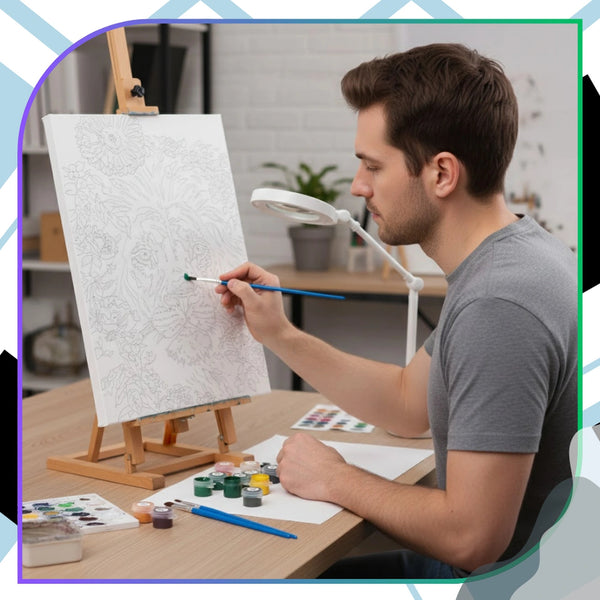 Tapyba pagal numerius su rėmu 40 x 50 cm „Liūtas gėlėse“ TP53