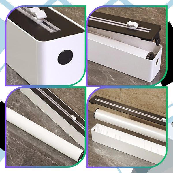 Virtuvinis plėvelės dozatorius balta-juoda 31 cm H153
