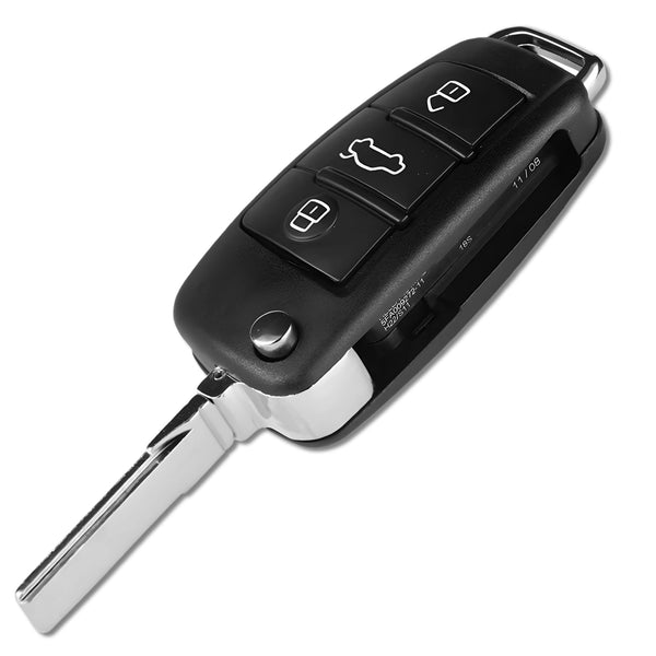 Audi raktelio korpusas, juodas, 3 mygtukai A288