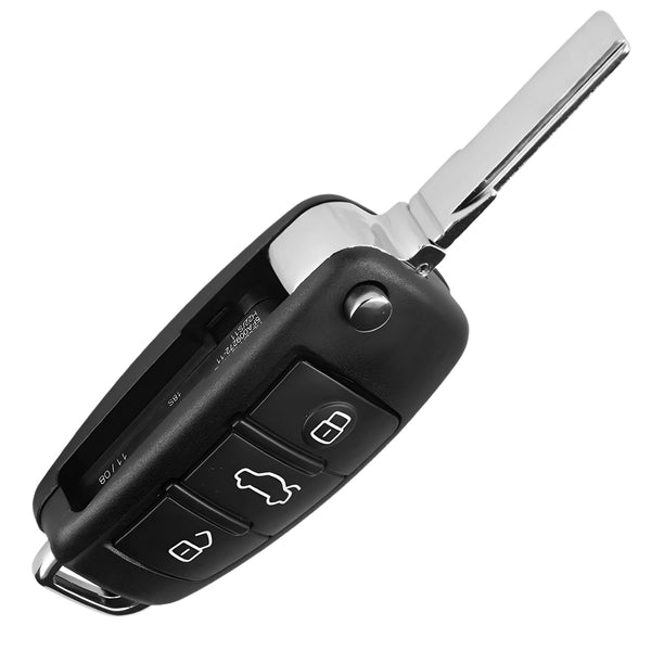 Audi raktelio korpusas, juodas, 3 mygtukai A288