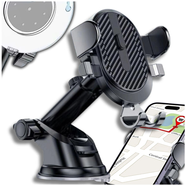 Teleskopinis juodas automobilinis telefono laikiklis A3