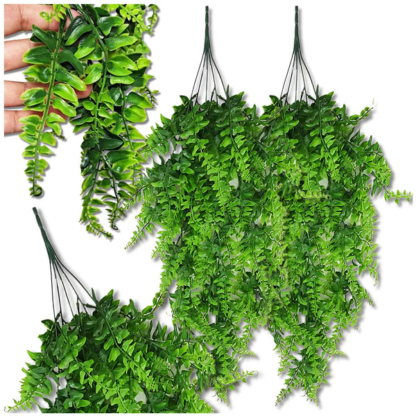 Dirbtinės žalios kabančios papartės 82 cm, 2 vnt. N49