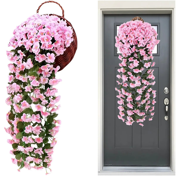Kabantys dirbtinis rožinis gebenės vijoklis 85 cm N15
