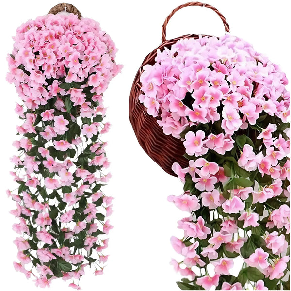 Kabantys dirbtinis rožinis gebenės vijoklis 85 cm N15