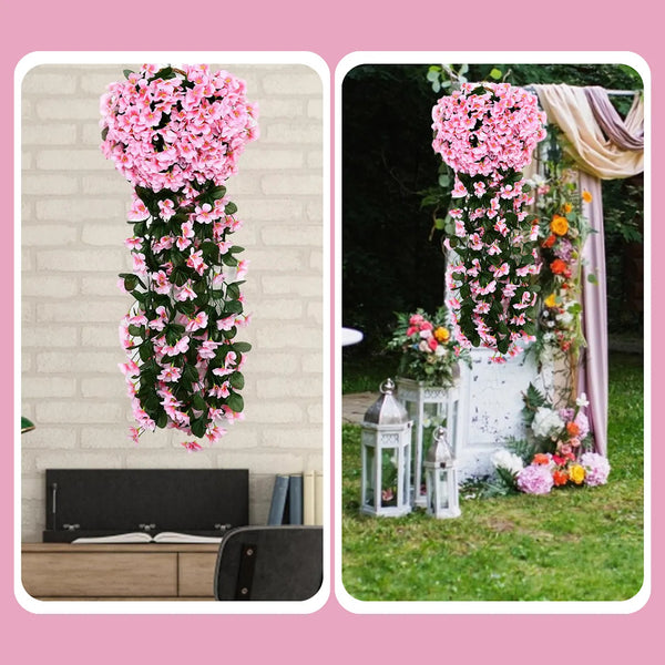 Kabantys dirbtinis rožinis gebenės vijoklis 85 cm N15