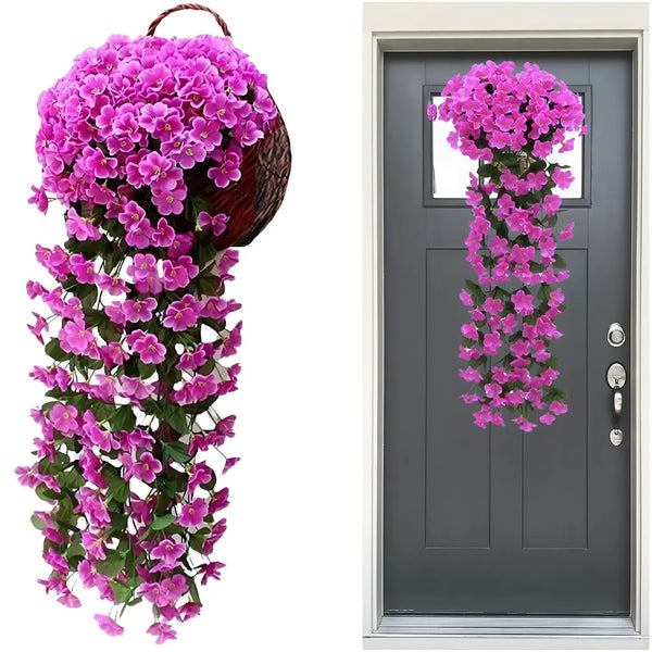 Kabantys dirbtinis gebenės žiedas, violetinis 85 cm N14