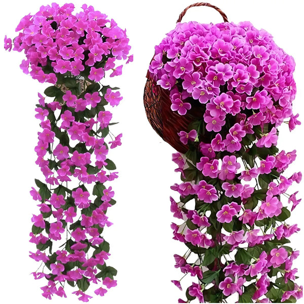 Kabantys dirbtinis gebenės žiedas, violetinis 85 cm N14