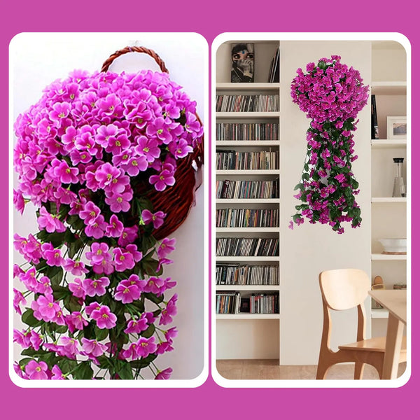 Kabantys dirbtinis gebenės žiedas, violetinis 85 cm N14