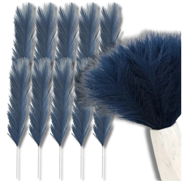 Dirbtinė pampų žolė, tamsiai mėlyna, 42 cm (10 vnt.) N40