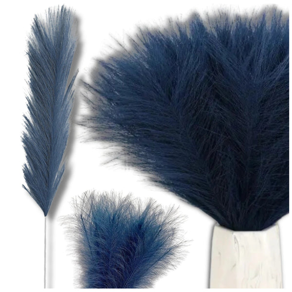 Dirbtinė pampų žolė, tamsiai mėlyna, 42 cm (10 vnt.) N40