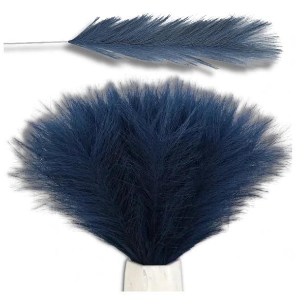 Dirbtinė pampų žolė, tamsiai mėlyna, 42 cm (10 vnt.) N40