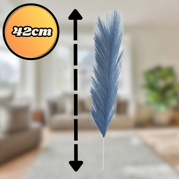 Dirbtinė pampų žolė, tamsiai mėlyna, 42 cm (10 vnt.) N40