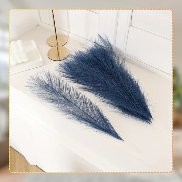 Dirbtinė pampų žolė, tamsiai mėlyna, 42 cm (10 vnt.) N40