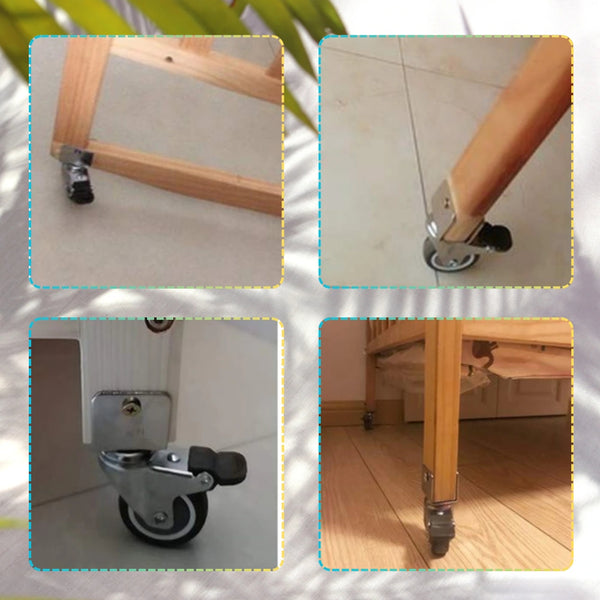 Baldų ratukai su stabdžiu, guminiai 2", 4 vnt. B1