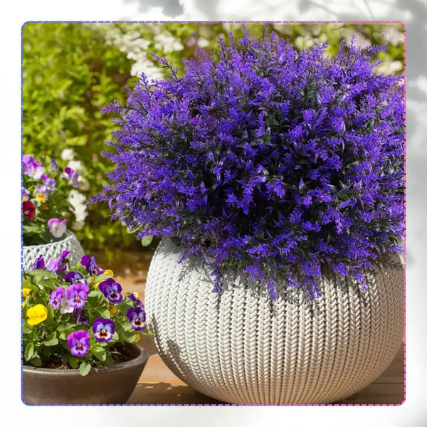 Dirbtinės violetinės levandos šakelės 35 cm, 12 vnt. N36