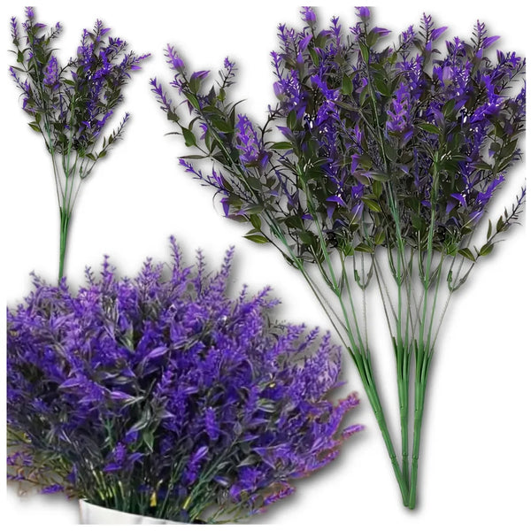 Dirbtinės violetinės levandos šakelės 35 cm, 12 vnt. N36