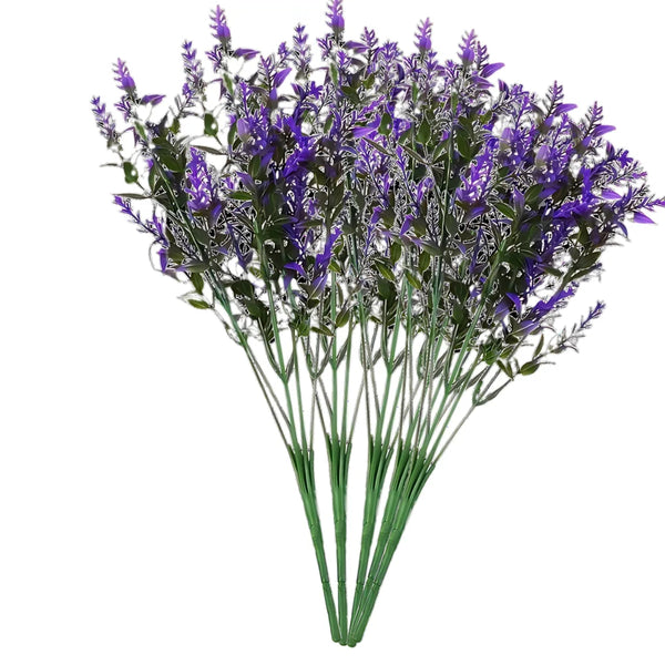 Dirbtinės violetinės levandos šakelės 35 cm, 12 vnt. N36