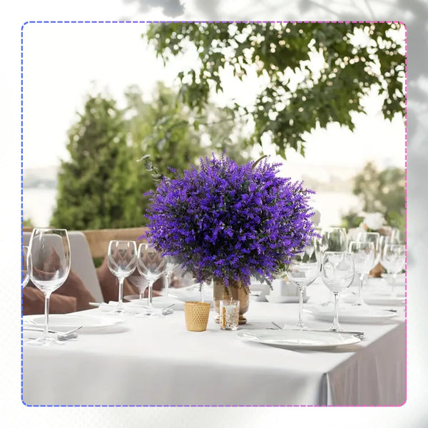 Dirbtinės violetinės levandos šakelės 35 cm, 12 vnt. N36