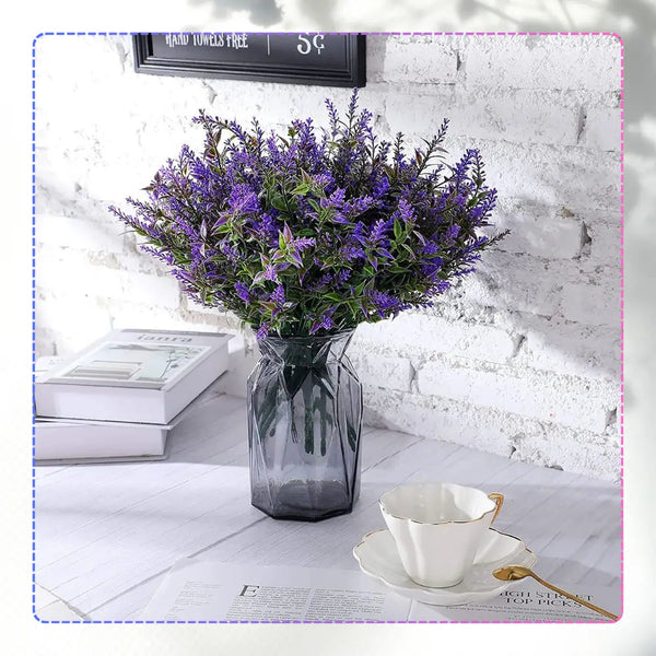 Dirbtinės violetinės levandos šakelės 35 cm, 12 vnt. N36