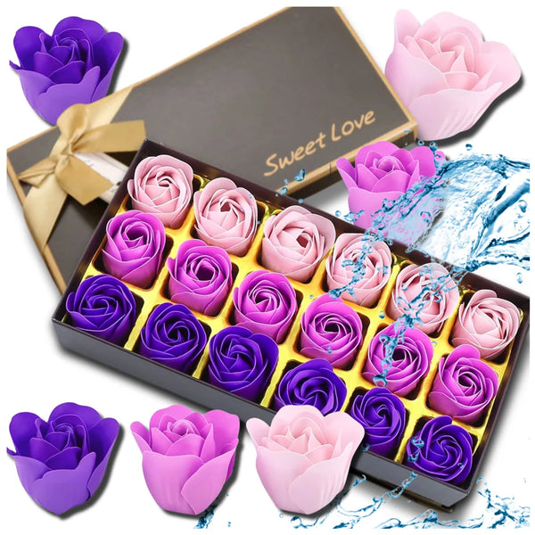 Kvapnios muilo rožės, violetinės, 18 vnt. N43