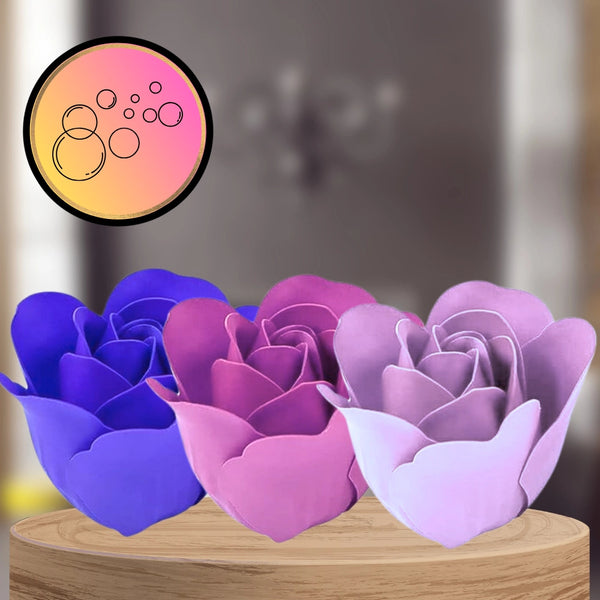 Kvapnios muilo rožės, violetinės, 9 vnt. rinkinys N46