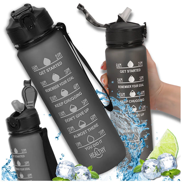 Sportinis gertuvė juoda Tritan BPA Free 1 l TRESSARI G18