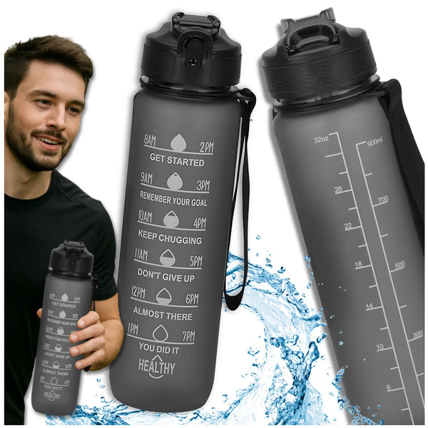Sportinis gertuvė juoda Tritan BPA Free 1 l TRESSARI G18