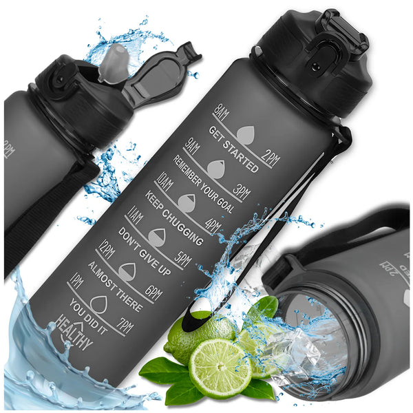 Sportinis gertuvė juoda Tritan BPA Free 1 l TRESSARI G18