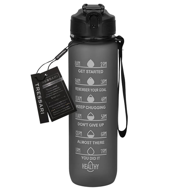 Sportinis gertuvė juoda Tritan BPA Free 1 l TRESSARI G18