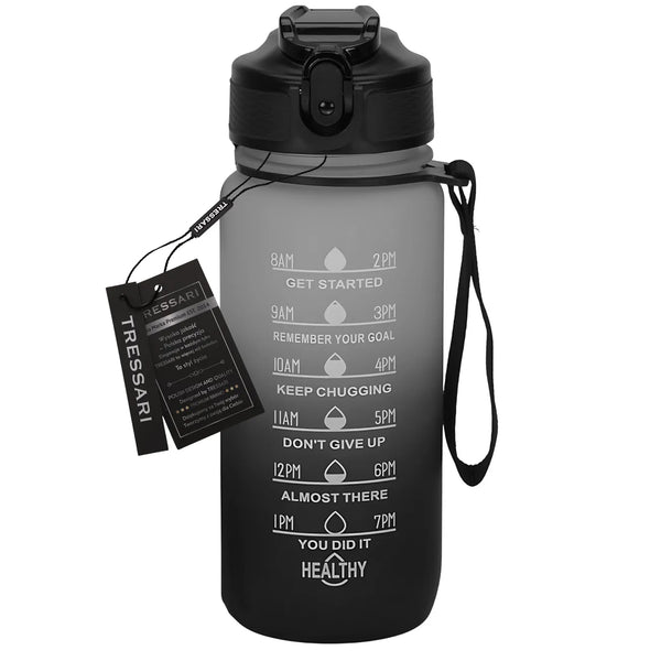 Sportinis gertuvė juodai balta Tritan 600 ml TRESSARI G19