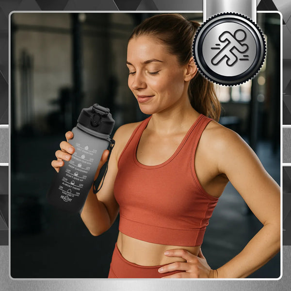 Sportinis gertuvė juodai balta Tritan 600 ml TRESSARI G19
