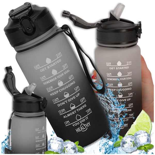 Sportinis gertuvė juodai balta Tritan 600 ml TRESSARI G19