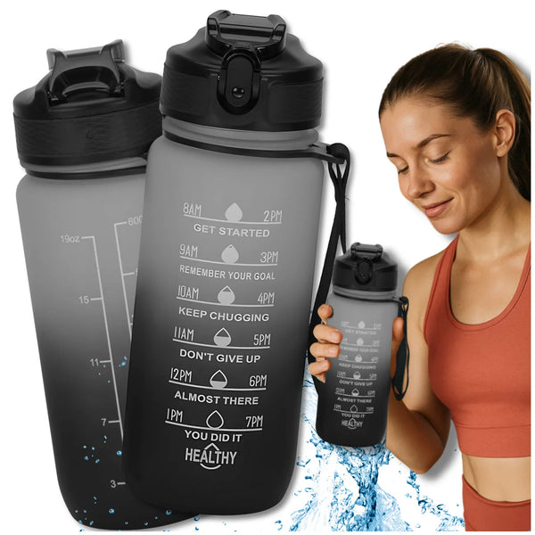 Sportinis gertuvė juodai balta Tritan 600 ml TRESSARI G19