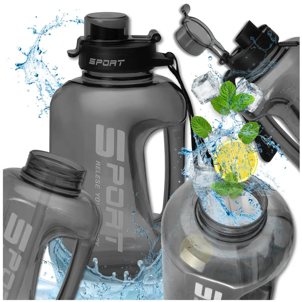 Sportinis vandens butelis juodas PC 1700 ml TRESSARI G26