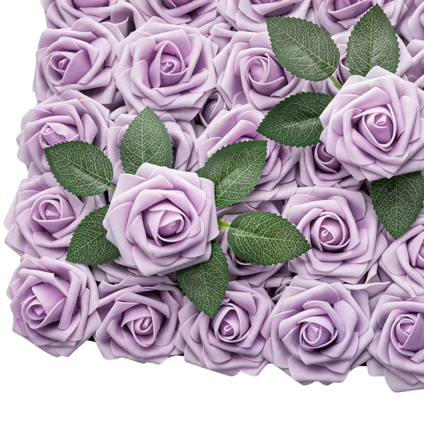 Dirbtinės violetinės rožės, 25 vnt. N68
