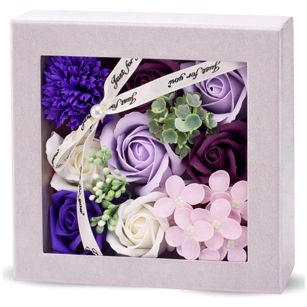 Muilinių rožių Flower Box rinkinys, violetinė–rožinė N73