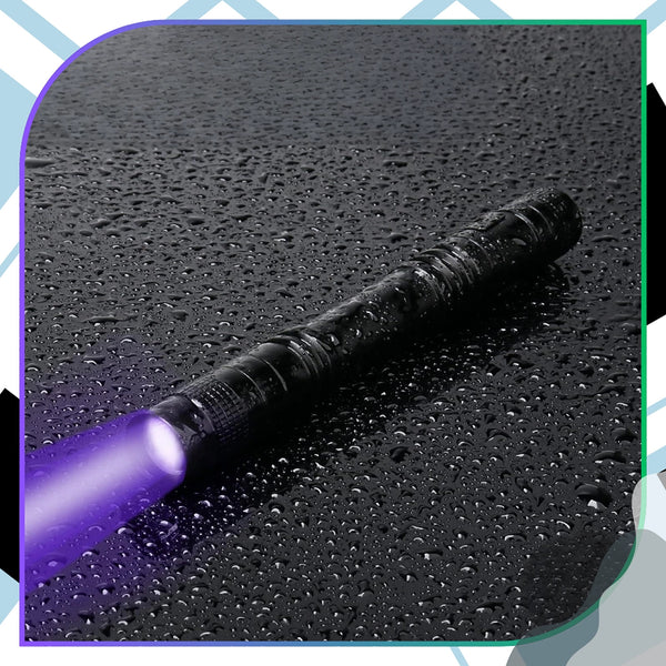 UV LED žibintuvėlis juodas aliuminis, 2 vnt. Z10