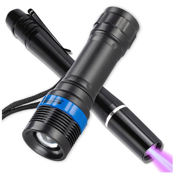 2 vnt. LED žibintuvėlių rinkinys XPE, juodas Z12