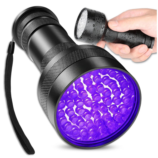 UV LED žibintuvėlis juodas aliuminis 51 LED Z7