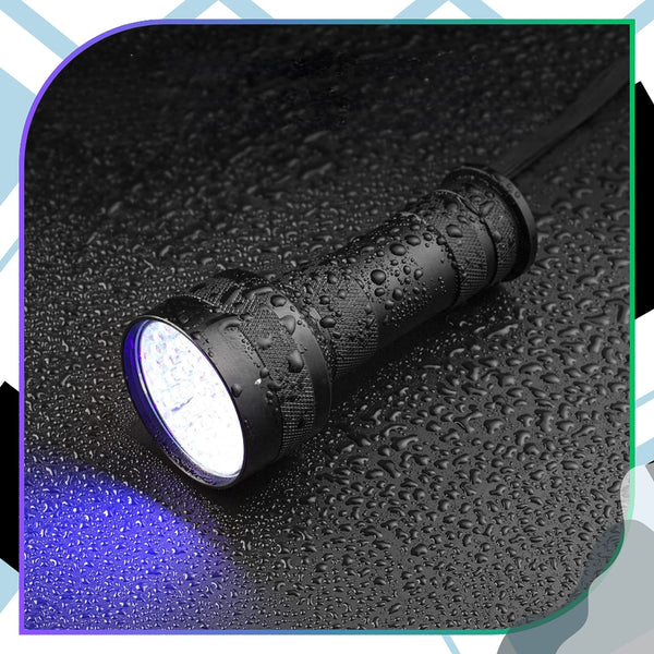 UV LED žibintuvėlis juodas aliuminis 51 LED Z7